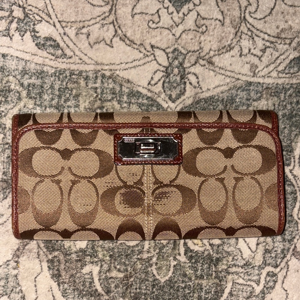 Coach Brown and Tan Wallet